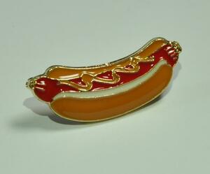 USA インポート Pins Badge ピンズ ピンバッジ ラペルピン 画鋲 ホットドッグ HOTDOG かわいい POP キュート アメリカ K044