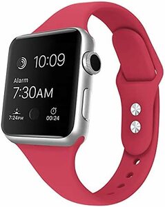 新品未使用送料無料Apple watch バンド シリコン コンパチブルスポーツ 交換ベルト アップルウォッチ バンド 42mm/44mm/ iwatch 赤色　M/L