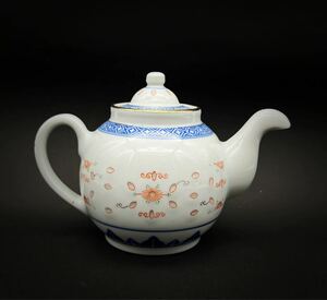 中国美術 螢焼急須 景德鎮 茶器 茶壺　未使用品
