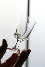 古い手吹きガラスのシンプルな筒型のステム ビストログラス_小 / 19世紀・フランス / 古道具 アンティーク ワイングラス E_画像2