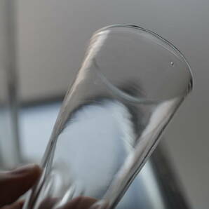 古い手吹きのガラスのシャンパーニュフルートグラス 2客セット / 19世紀・フランス / 硝子 ワイングラス アンティーク 古道の画像5