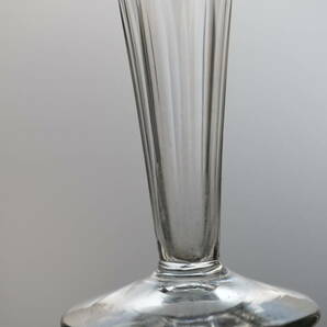 古い手吹きのガラスのシャンパーニュフルートグラス 2客セット / 19世紀・フランス / 硝子 ワイングラス アンティーク 古道の画像7