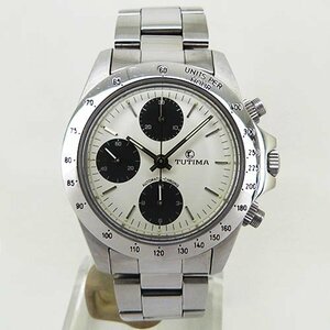  used Tutima [TUTIMA] 793 glass hyute chronograph white × black 