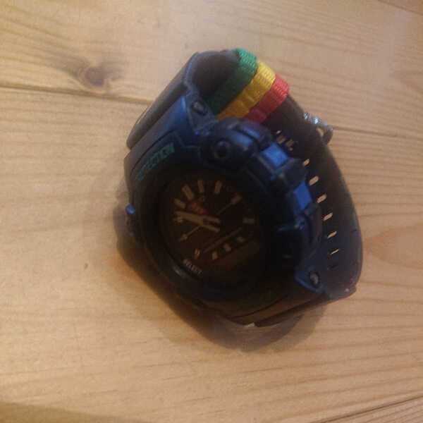 ★即決!美品 希少 CASIO G-SHOCK AW560 海外 逆輸入WATER 200M RESIST カスタム バンドラスタカラー バンドレゲエモデル 94年 入手困難★
