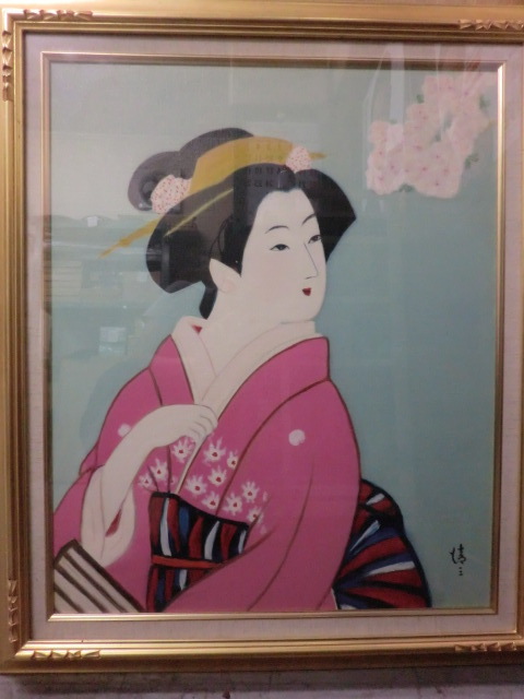 [Envío gratis] Seizo Noda pintura al óleo Ukiyo-e pintura de belleza NO.2291, Cuadro, Pintura al óleo, Retratos