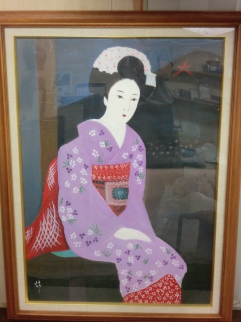 [Envío gratis] Seizo Noda pintura al óleo Ukiyo-e pintura de belleza NO.2297, Cuadro, Pintura al óleo, Retratos