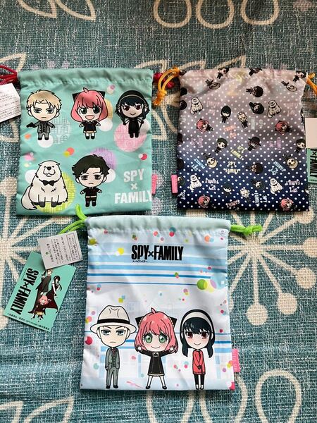 未使用 SPY×FAMIL 巾着 3枚セット スパイファミリー