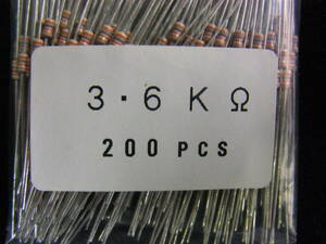 3.6kΩ 0.25W KOA/CFS1 4CT26A362J 200個ーーーBOX29/在庫200個×3袋