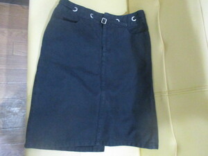 Jean Paul GAULTIER Jean-Paul Gaultier JPG 38 black Denim skirt back slit with pocket Onward . mountain made in Japan 