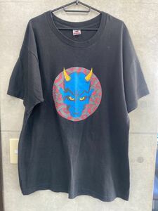 90'S 当時物　90s blue devil Tシャツ　ヴィンテージ　サイズXL USA製　Alice in Chains ブラック　レインステイリー　バンドTシャツ