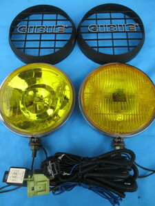 * Cibie CIBIE type 45 lamp set / thin type round yellow lamp * Stone guard attaching / H2 12V lighting OK / that time thing * rare thing * IPF FET PIAA