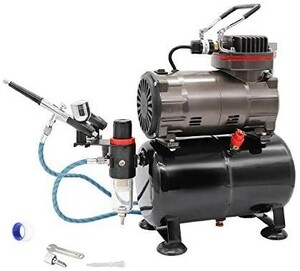  airbrush starting kit oil less 3L tanker attaching air compressor double action airbrush attaching quiet sound type painting 