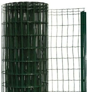  easy wire‐netting fence * improved version 1500 net + mine timbering set [ height :1.5m* length :20m* anti-rust processing +PVC processing ]