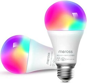 【 Alexa認定】Meross WiFi スマートLED電球 E26 800lm 60W相当 電球色・昼白色対応 調光調色