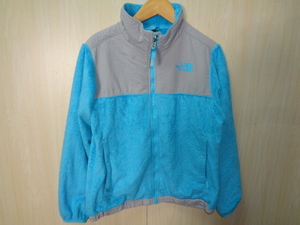 446◆THE NORTH FACE デナリジャケット◆ザノースフェイス girl's L/G(14/16) 子供 水色系 ジップアップ アウトドア 防寒着 フリース 4K