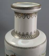 半額セール　中国陶磁器　白瓷 花瓶 茶道具 花生 飾り 花器 置物　高さ47cm　口径13cm　底径12.8cm_画像4