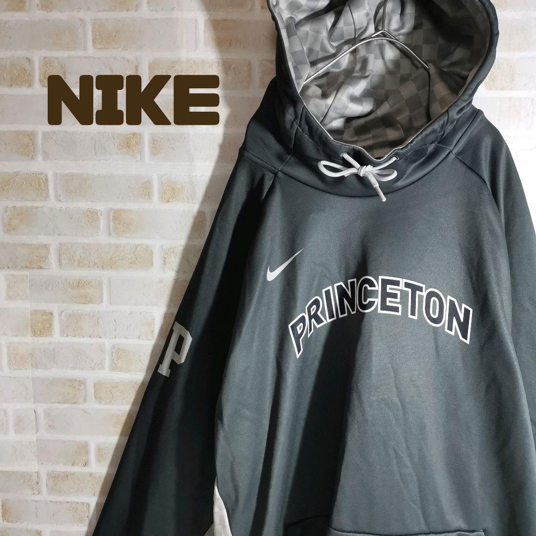 90s】NIKE ナイキ パーカー プルオーバー ネイビー 刺繍ロゴ L メンズ