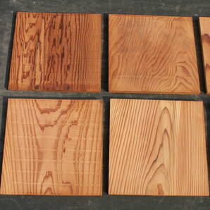 屋久杉 6枚 美しい木目 工芸 世界遺産 H115の画像2