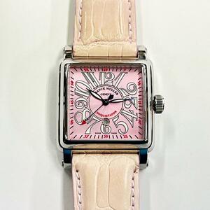送料無料 中古 フランクミュラー 腕時計 FRANCK MULLER コンキスタドール コルテス 10000MSC SS 革 自動巻 箱 保証書 (国内正規品) 134423