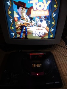 ジャンク品SEGA GENESIS NTSC-MD 両対応改造済みメガドライブ本体+裸ソフトTOY STORY