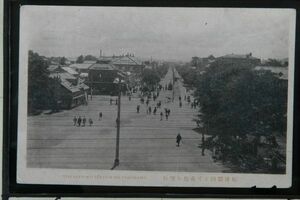 13856 戦前 絵葉書 北海道 札幌駅前より市街を望む 町並み 大通り