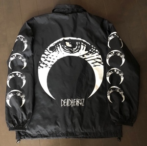 DEAD HEARTZ ジャケット 黒 EYE コーチ JACKET 月 目玉 デザイン ROCK ハードコア PUNK ミュージック 好きに も シェア 共用