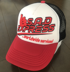 SALUTE キャップ S.A.D EXPRESS 黒 ホワイト 赤 メッシュ CAP 香港 JIRO LEE シェア 共用 サルーテ