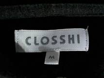 ☆クロッシー【CLOSSHI】スウェット ジップアップ パーカ　ジャケット M 濃いグレー　チャコール　黒灰_画像5