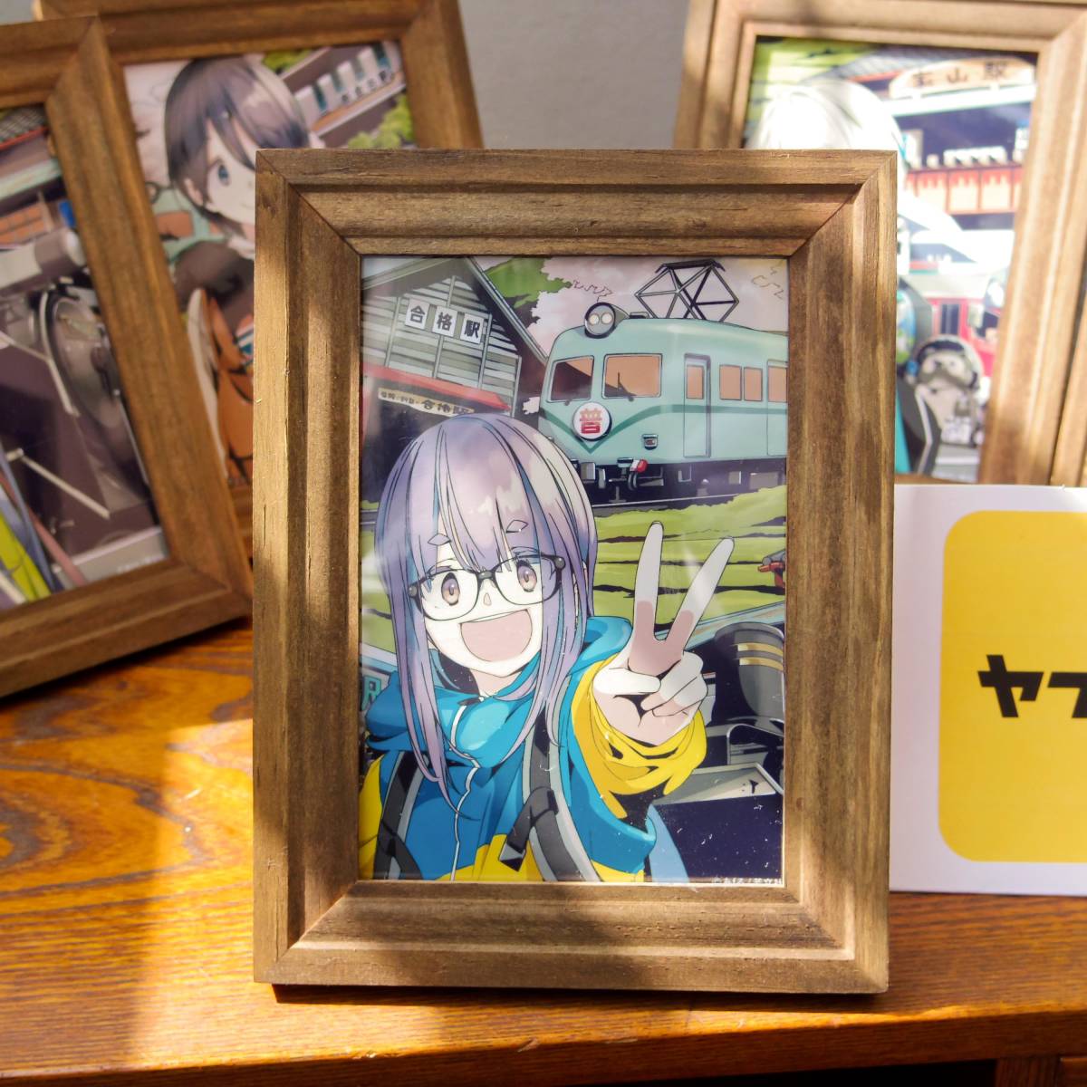 Yurucamp [带框/照片 L 尺寸溴化物] Chiaki Ogaki 大井川铁道 [非卖品], 漫画, 动漫周边, 其他的