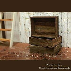 Art hand Auction [Free Shipping] ☆3-piece set☆Handmade box, wooden box, walnut, Handmade items, furniture, Chair, shelf, Bookshelf, Shelf