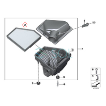 BMW F20 F21 F22 F23 F30 F31 F34 エアフィルター エアーエレメント 120i 220i M140i M240i 320i 320iX 330i 330e 340i 13718605164_画像3