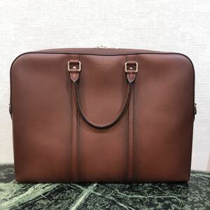 [ превосходный товар ]LOUIS VUITTON* Louis Vuitton портфель портфель кожа Brown чай цвет сумка стандартный товар сумка для хранения есть 