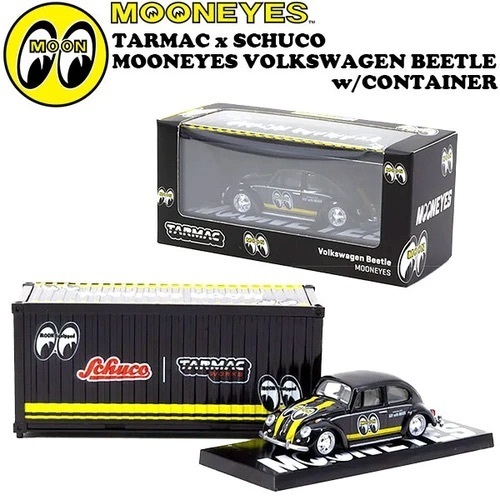 Tarmac Works x Schuco 1:64 MOON Volkswagen Beetle w/Container 【ムーンアイズ