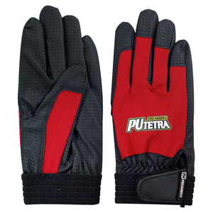 PUテトラ TE-007 PU 保護具 手袋合成・人工皮革 レッド LL