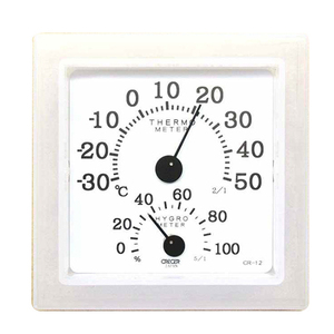温湿度計クリア・ミニホワイト CRECER 測定具 温度計・他 CR-12W
