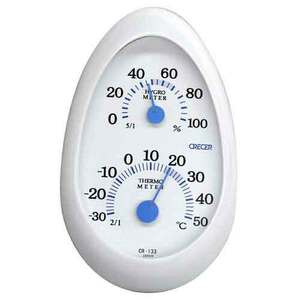 温湿度計tamagoホワイト CRECER 測定具 温度計・他 CR-133W