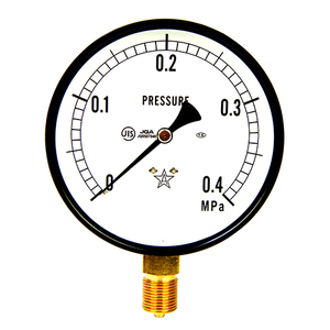汎用圧力計A100・G3/8 右下精器 エアーツール 圧力計・機器 S-41・0.4MPA