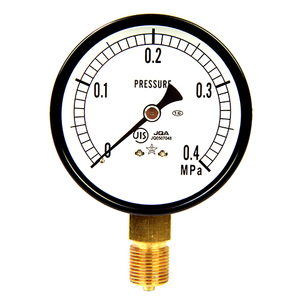 汎用圧力計A75・G3/8 右下精器 エアーツール 圧力計・機器 S-31・0.4MPA