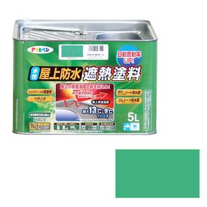  aqueous shop on waterproof .. paints -5L Asahi pen paints * oil aqueous paints 2 5L- light green 