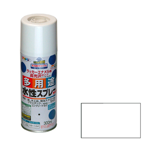 水性多用途スプレー アサヒペン 塗料 スプレー塗料 300MLーツヤケシシロ