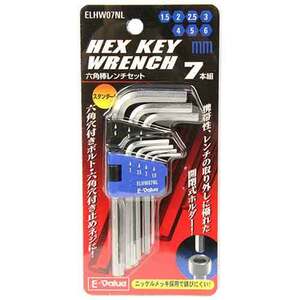 六角棒レンチセット ミリ E-Value ドライバー セットドライバー2 ELHW07NL