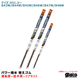 ソフト99 ガラコワイパー パワー撥水 替えゴム 車種別セット デイズ H31.3～ B43W/B44W/B45W/B46W/B47W/B48W 運転席+助手席+リア