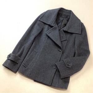  superior article Ketty Katty design pea coat asimetoli coat lady's M size gray wool coat 