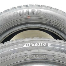 中古 185/60R15 YOKOHAMA iceGUARD 5PLUS IG50 スタッドレスタイヤ 2本セット グレイス シャトル フィット スイフト 中古タイヤ 15インチ_画像5