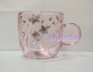 * Taiwan *2022 year Starbucks STARBUCKS SAKURA. Sakura glass cup glass cup Logo mug tumbler mug 400ml A