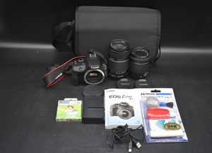 NH11-66[ текущее состояние товар ] рабочее состояние подтверждено Canon EOS Kiss X7 камера Canon прекрасный товар однообъективный зеркальный камера 18-55mm 55-250mm хранение товар б/у товар 