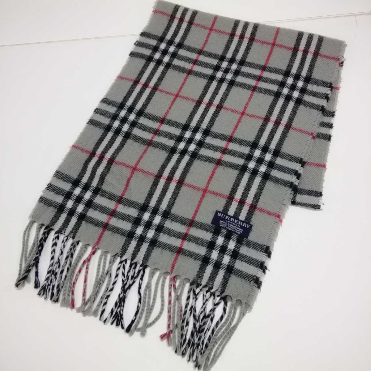 入荷中 BURBERRY バーバリー マフラー ウール95% シルク5