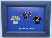 パリサンジェルマン/PSG 額入 ユニホーム 2001-2002 ピンバッジセット_画像1