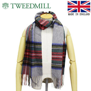 TWEEDMILL (ツイードミル) 25-190-T Lambswool Scarf ラムウール マフラー 25x190 TWM001 LightGreyStewart