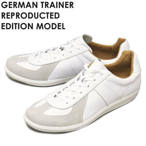 GERMAN TRAINER (ジャーマントレーナー) 42500 レザースニーカー WHITExWHITE GT003 38-約24.0-24.5cm
